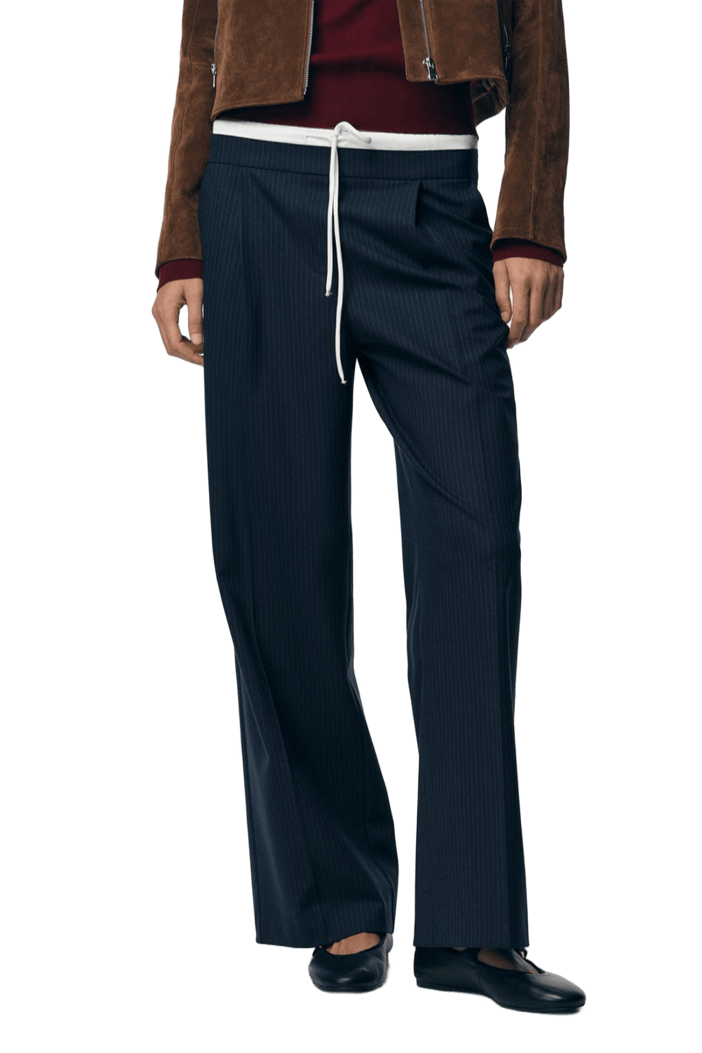 Pantalon Large Double Ceinture