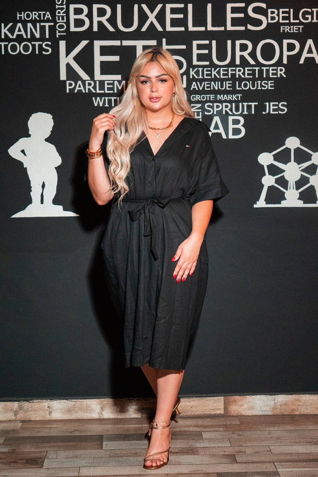 Robe chemise en lin 100% – Élégance naturelle