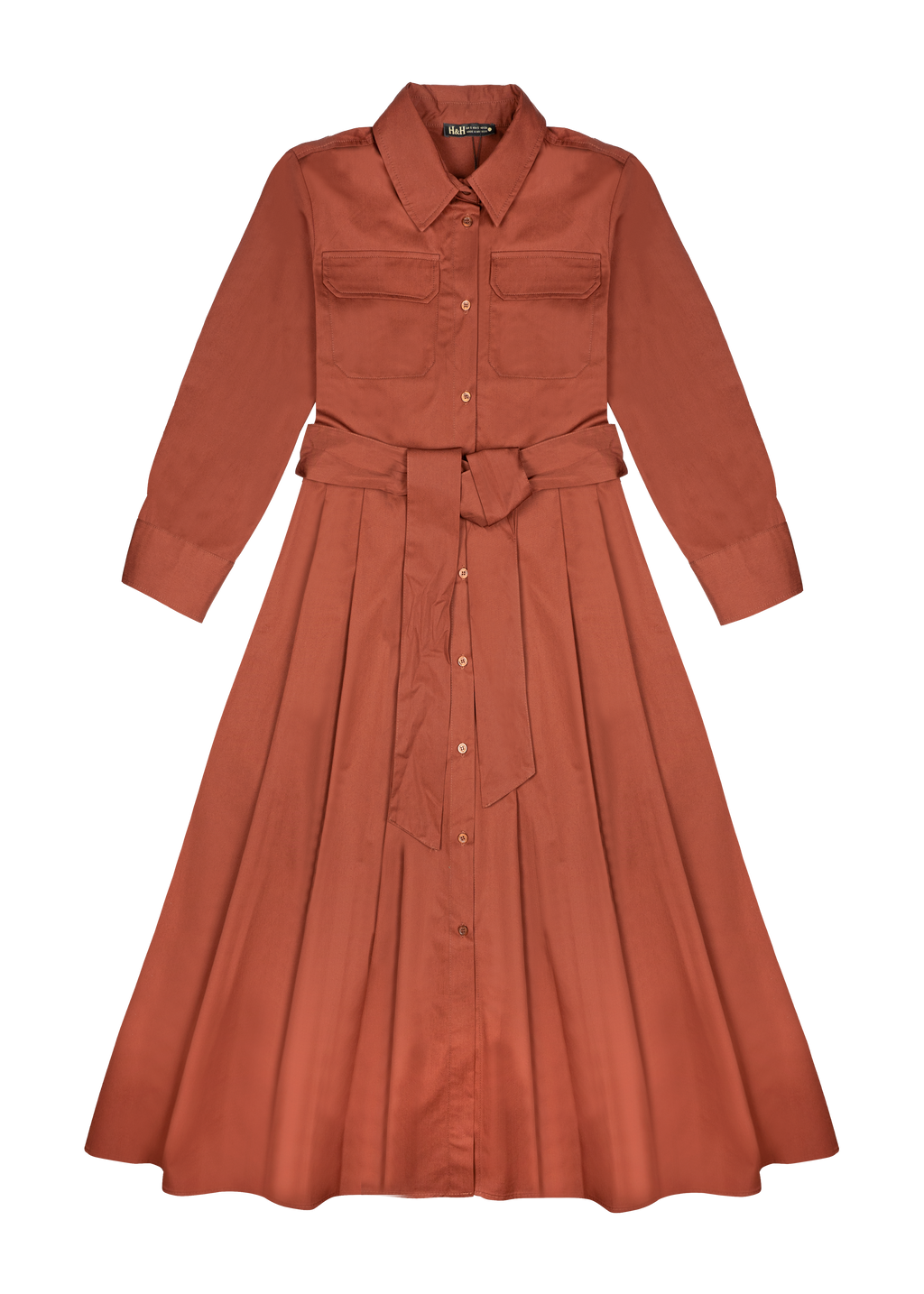 Robe-chemise longues en popeline