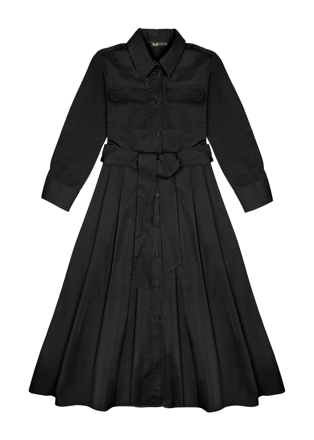 Robe-chemise longues en popeline