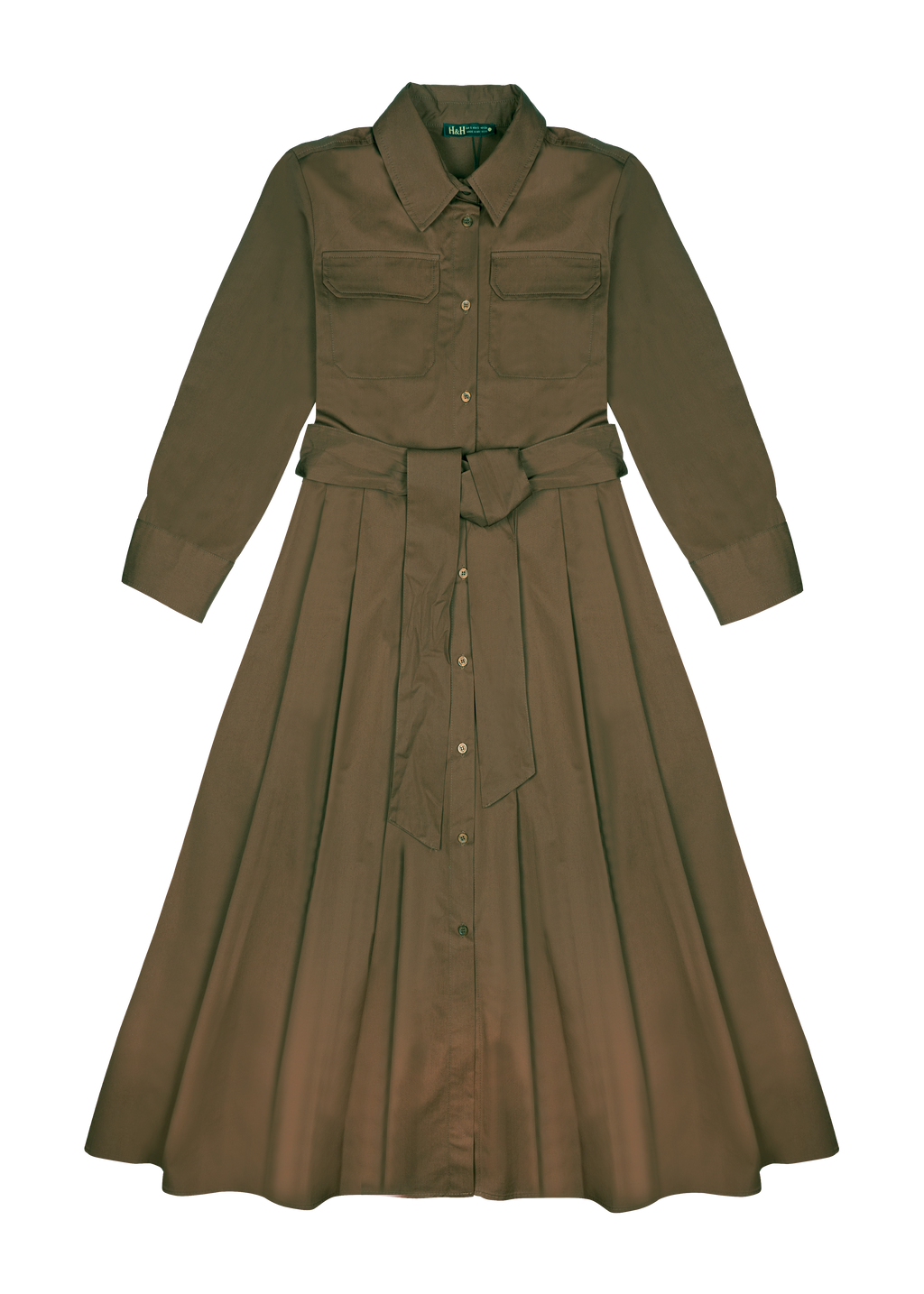 Robe-chemise longues en popeline
