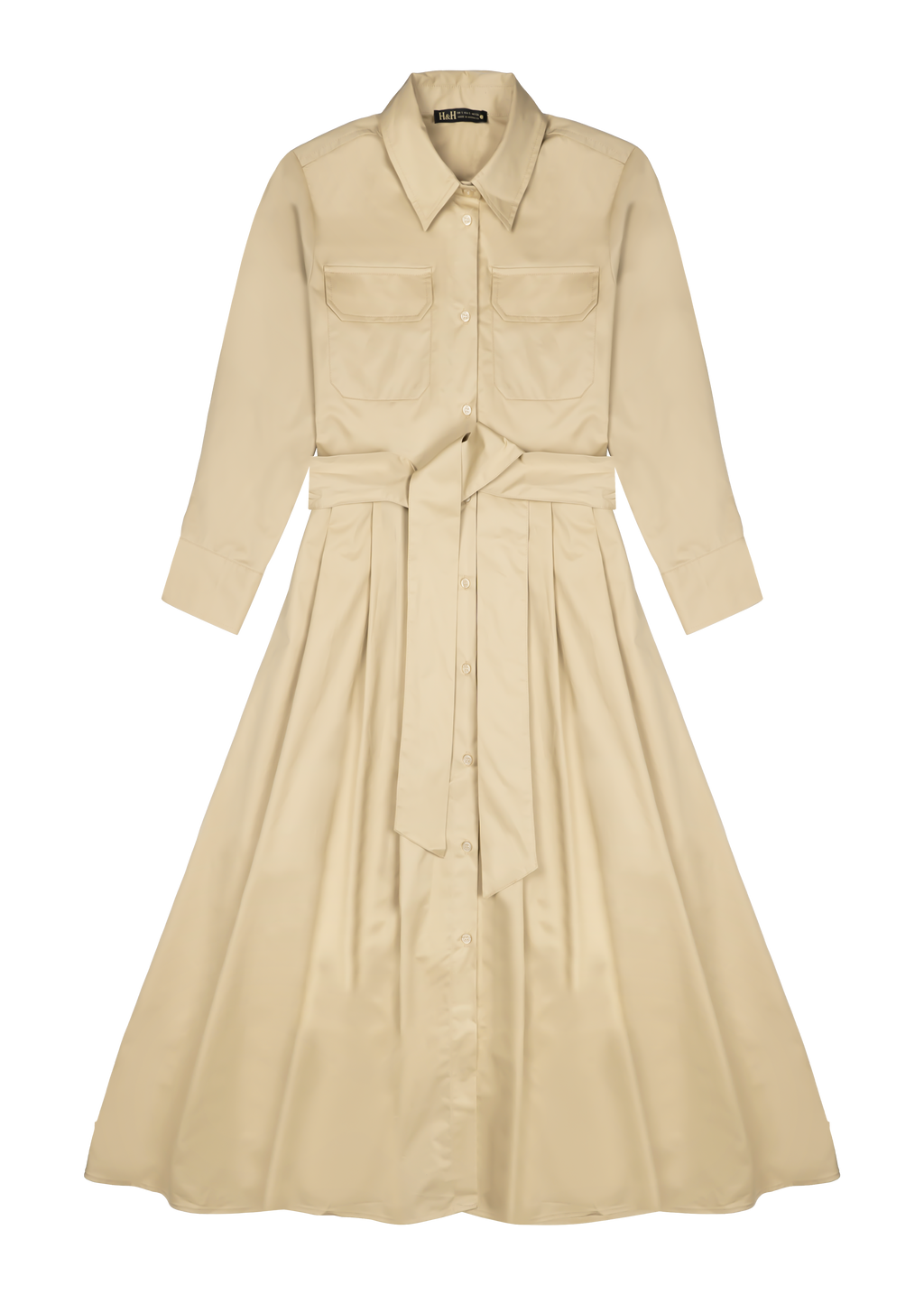 Robe-chemise longues en popeline