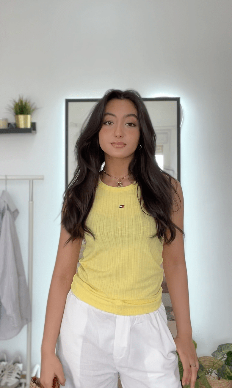 Top sans manches – Look minimal chic