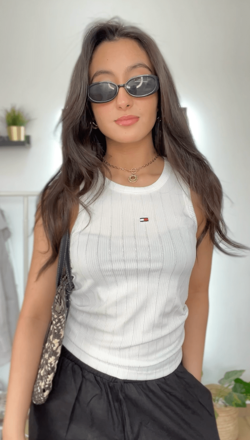 Top sans manches – Look minimal chic