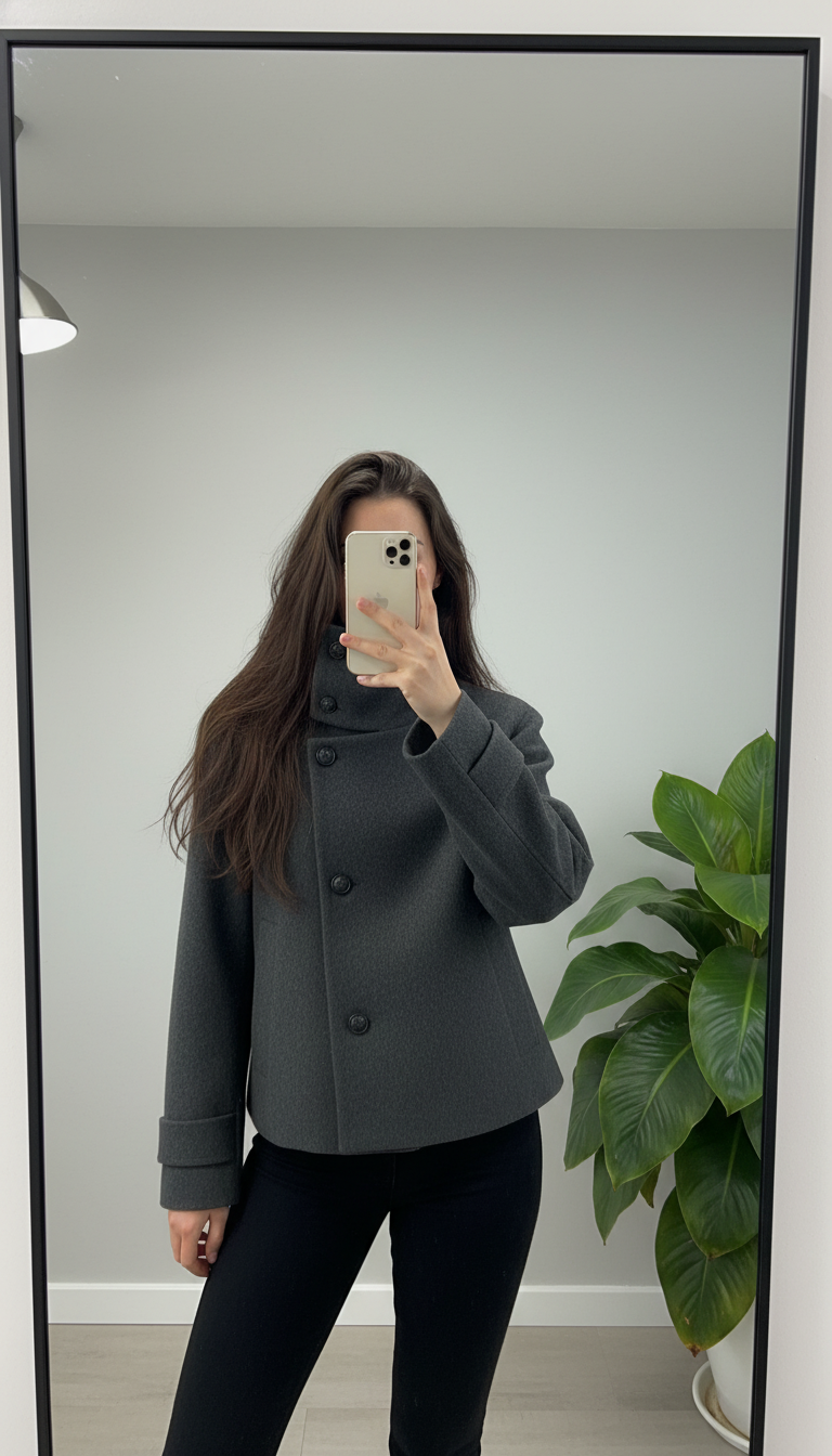 Veste Courte Femme – Col Montant