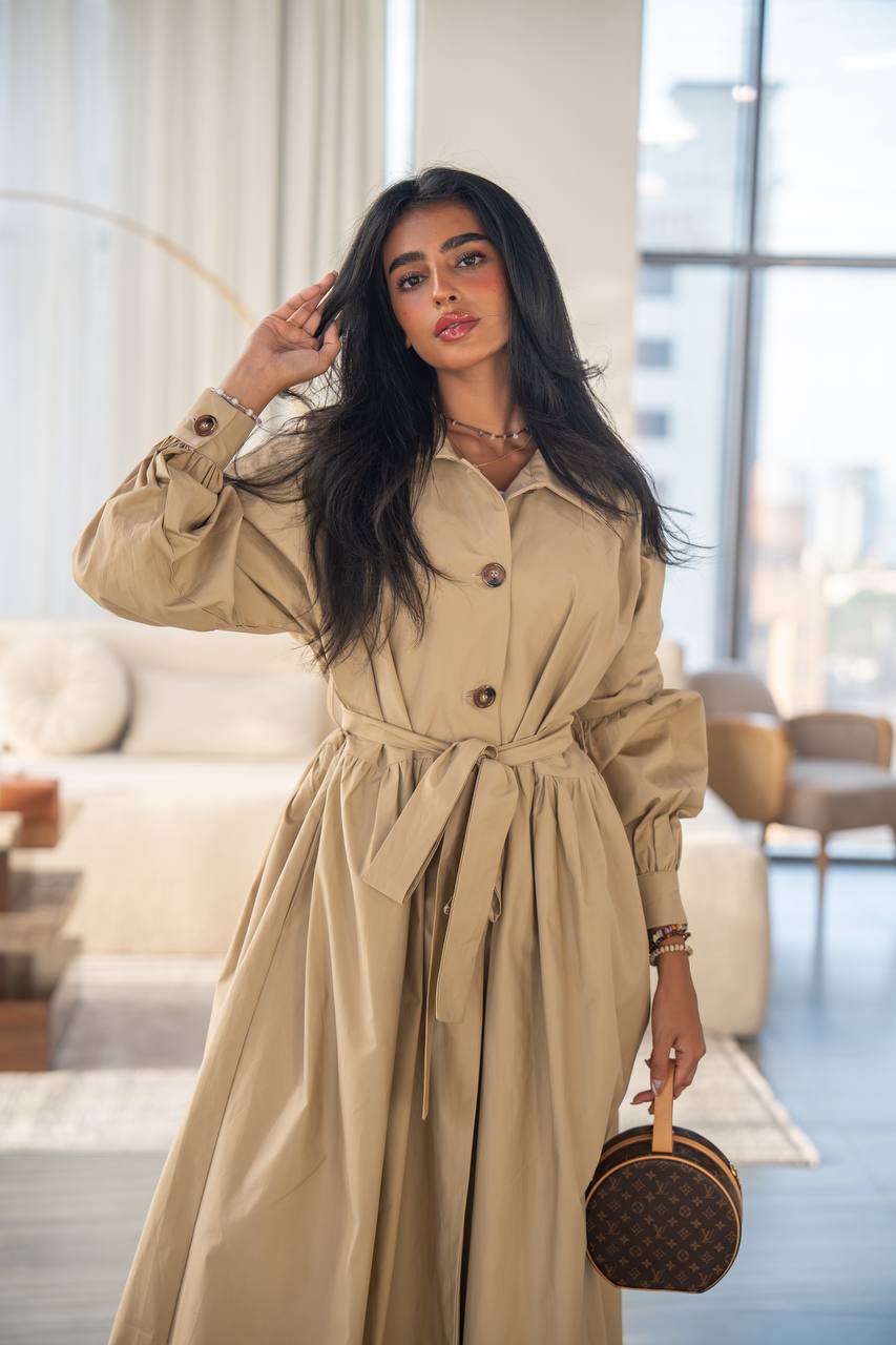 Robe Trench Ceinturée Femme