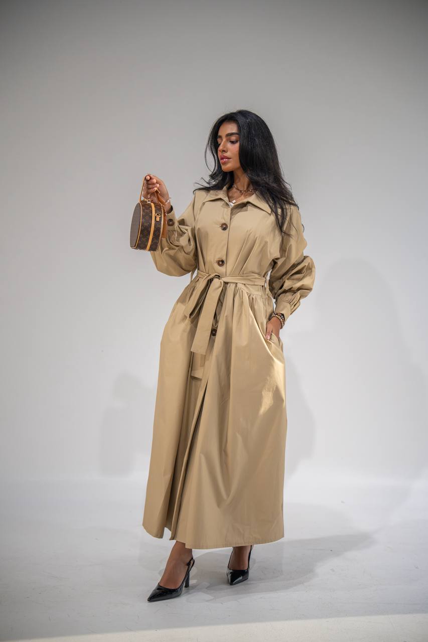 Robe Trench Ceinturée Femme